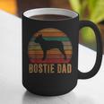 Retro Boston Terrier Dad Dog Owner Pet Bostie Father Graphic Print Coffee Mug, Boston Terrier Dad Mugs, funny gift