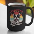 Retro Life Is Better With Boston Terrier Mom Dog Lover Graphic Print Coffee Mug, Boston Terrier Mom Mugs, funny gift