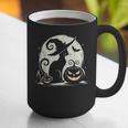 Scary Halloween Cat Costume Retro Cat Moon For Men Women Kids Graphic Print Coffee Mug, funny gift