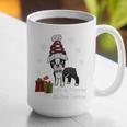 Boston Terrier Christmas T Shirt-Life Is Merrier Premium Tri-Blend Graphic Print Coffee Mug, Boston Terrier Christmas Mugs, funny gift