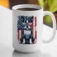 Boston Terrier Dog American USA US Flag Pets Vintage Outfit Graphic Print Coffee Mug, American Boston Terrier Mugs, funny gift