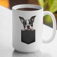 Boston Terrier Dog Puppy Dog In Pocket Cute Pet Lover Graphic Print Coffee Mug, funny gift
