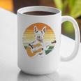 Boston Terrier Guitar Retro Graphic Print Coffee Mug, funny gift