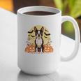 Boston Terrier Halloween Dog Lover Pumpkin Costume Graphic Print Coffee Mug, Boston Terrier Halloween Mugs, funny gift
