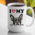 Boston Terrier I Heart My Dog Dog Lover Graphic Print Coffee Mug, funny gift