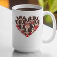 Boston Terrier Heart Valentine Boston Terrier Graphic Print Coffee Mug, funny gift