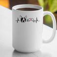 Boston Terrier Heartbeat Heart Line Graphic Print Coffee Mug, funny gift