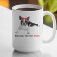 Boston Terrier Mom Bandana Boston Terrier Dog Graphic Print Coffee Mug, Boston Terrier Mom Mugs, funny gift