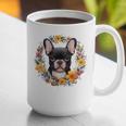 Boston Terrier Mom Floral Bostie Dog Lover Flowers Cute Graphic Print Coffee Mug, Boston Terrier Mom Mugs, funny gift