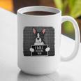 Boston Terrier Mug Shot Guilty Dog Graphic Print Coffee Mug, funny gift