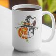 Boston Terrier Pumpkin Jack O Lantern Halloween Graphic Print Coffee Mug, Boston Terrier Halloween Mugs, funny gift