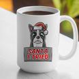 Boston Terrier Santa Claus Hat Merry Christmas Dog X-Mas Graphic Print Coffee Mug, Boston Terrier Christmas Mugs, funny gift
