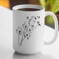 Dandelion Boston Terrier Flower Floral Bostie Tree Graphic Print Coffee Mug, funny gift