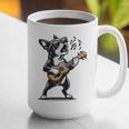 Dog Playing Guitar Singing Boston Terrier For Men Women Girls Kids Graphic Print Coffee Mug, funny gift