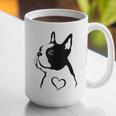 I Love My Boston Terrier Dog With Heart Graphic Print Coffee Mug, funny gift