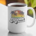 Myrtle Beach South Carolina Retro 70s Vintage Vacation Graphic Print Coffee Mug, funny gift