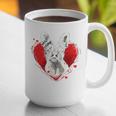 Valentine's Day Boston Terrier Dog Graphic Print Coffee Mug, funny gift