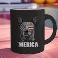 4th July Blue Heeler Dog Merica Patriotic USA Flag Cute Graphic Print Coffee Mug, gift for family, gift for coworker