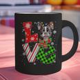 Boston Terrier Christmas Tree Lights Santa Dog Xmas For Men Women Kids Graphic Print Coffee Mug, Boston Terrier Christmas Mugs, gift for family, gift for coworker