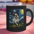 Boston Terrier Dog Starry Night Painting Graphic Print Coffee Mug, gift for family, gift for coworker