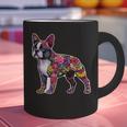 Boston Terrier Floral Dog Lover Vintage Distressed For Men Women Kids Graphic Print Coffee Mug, gift for family, gift for coworker