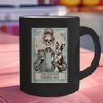 The Boston Terrier Mom Skeleton Spooky Season Halloween Graphic Print Coffee Mug, Boston Terrier Halloween Mugs, Boston Terrier Mom Mugs, gift for family, gift for coworker