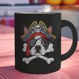 Boston Terrier Pirate T Shirt Jolly Roger Crossbones Skull Graphic Print Coffee Mug, gift for family, gift for coworker