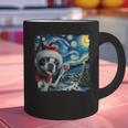 Boston Terrier Santa Starry Night Van Gogh Christmas Dog Men Women Kids Graphic Print Coffee Mug, Boston Terrier Christmas Mugs, gift for family, gift for coworker