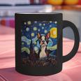 Boston Terrier Starry Night Van Gogh Art Graphic Print Coffee Mug, gift for family, gift for coworker