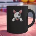 Bull Terrier Pocket Bull Terrier Peeking Out Pocket Graphic Print Coffee Mug, gift for family, gift for coworker
