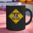 Caution Sign Boston Terrier Dog Bostie Puppy Graphic Print Coffee Mug, gift for family, gift for coworker