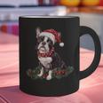 Cute Boston Terrier Dog Christmas Merry X-Mas Graphic Graphic Print Coffee Mug, Boston Terrier Christmas Mugs, gift for family, gift for coworker