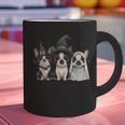 Cute Halloween Boston Terrier Dogs Witch Hat Ghost Dog For Men Women Kids Graphic Print Coffee Mug, Boston Terrier Halloween Mugs, Boston Terrier Ghost Mugs, gift for family, gift for coworker