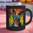 Dog Boston Terrier Hawaiian Graphic Print Coffee Mug, gift for family, gift for coworker