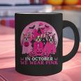 Ghost And Witch Boston Terrier Dog In October We Wear Pink Graphic Print Coffee Mug, Boston Terrier Ghost Mugs, gift for family, gift for coworker