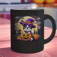 Halloween Boston Terrier Dog Breed With Jack O' Lantern Art Graphic Print Coffee Mug, Boston Terrier Halloween Mugs, gift for family, gift for coworker