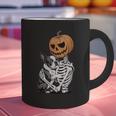 Halloween Skeleton Boston Terrier Graphic Print Coffee Mug, Boston Terrier Halloween Mugs, gift for family, gift for coworker