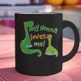 Kids My Nonna Loves Me Dinosaur Grandson Graphic Print Coffee Mug, gift for family, gift for coworker