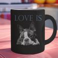 Love Is Boston Terrier Bostie Graphic Print Coffee Mug, gift for family, gift for coworker