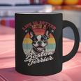 Retro Life Is Better With Boston Terrier Mom Dog Lover Graphic Print Coffee Mug, Boston Terrier Mom Mugs, gift for family, gift for coworker