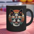 Retro Sunset Sunglasses Boston Terrier Boston Bull Bostie Graphic Print Coffee Mug, gift for family, gift for coworker