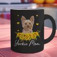 Sunflower Yorkie Mom Dog Lover Graphic Print Coffee Mug, gift for family, gift for coworker