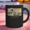 Surfing Boston Terrier Kanagawa Wave Japanese Dog For Men Women Kids Graphic Print Coffee Mug, gift for family, gift for coworker