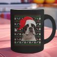 Ugly Xmas Sweater Santa Boston Terrier Dog Christmas For Men Women Kids Graphic Print Coffee Mug, Boston Terrier Christmas Mugs, gift for family, gift for coworker
