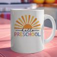 Back To School Hello Preschool For Kids Teacher Women Graphic Print Coffee Mug, funny design