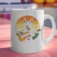 Boston Terrier Guitar Retro Graphic Print Coffee Mug, gift for family, gift for coworker