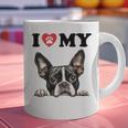 Boston Terrier I Heart My Dog Dog Lover Graphic Print Coffee Mug, gift for family, gift for coworker