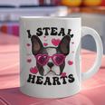 Boston Terrier Heart Glasses Girls Bostie Valentines Day Graphic Print Coffee Mug, gift for family, gift for coworker