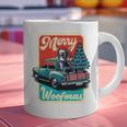 Boston Terrier Merry Christmas Tree Truck Santa Dog X-Mas Graphic Print Coffee Mug, Boston Terrier Christmas Mugs, gift for family, gift for coworker