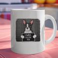 Boston Terrier Mug Shot Guilty Dog Graphic Print Coffee Mug, gift for family, gift for coworker